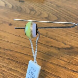 Persona Yellow and Pink Bead with Silver Detail